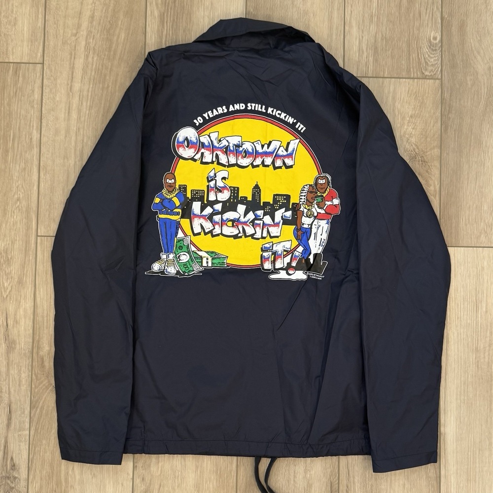 Oaktown Limited Edition Logo Oaktown Is Kickin It Windbreaker Jacket Mens Medium